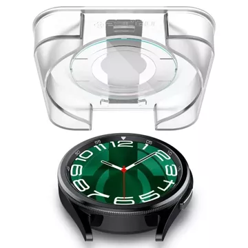 Spigen Glas.tr „Ez-Fit“ 2er-Pack gehärtetes Glas für Samsung Galaxy Watch 6 Classic (47 mm), klar