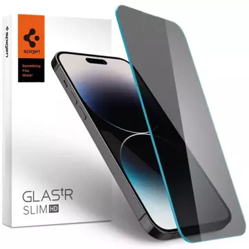 Spigen Glas.tr Slim Panzerglas für Apple iPhone 14 Pro Max Privacy