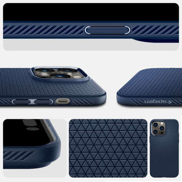 Spigen Liquid Air Back Case für Apple iPhone 14 Pro Marineblaues Glas