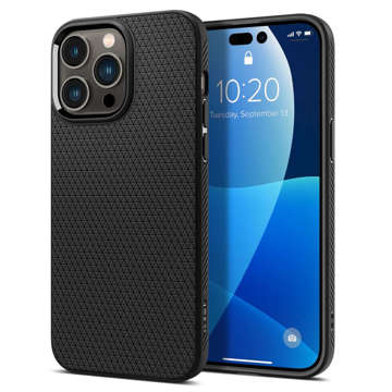 Spigen Liquid Air Rückseite für Apple iPhone 14 Pro Mattschwarz