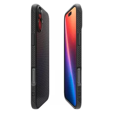 Spigen Liquid Air Rückseite für Apple iPhone 16 Plus Mattschwarz