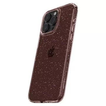 Spigen Liquid Crystal Glitter Hülle für Apple iPhone 15 Pro – rosa und transparent