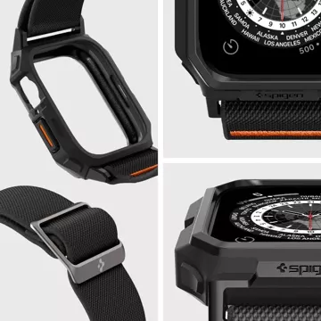 Spigen Lite Fit PRO Schutzhülle für Apple Watch 4 / 5 / 6 / 7 / 8 / 9 / SE (44 / 45 MM) Mattschwarz