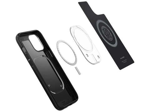 Spigen Mag Armor Hülle für Apple iPhone 12/12 Pro 6.1 Mattschwarz