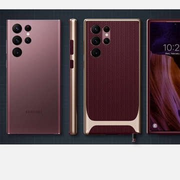 Spigen Neo Hybrid Hülle für Samsung Galaxy S22 Ultra Burgund