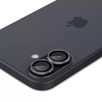 Spigen Optik Pro Glas.TR „EZ FIT“ Kameraschutz 2er-Pack für iPhone 16/16 Plus Kristallklar