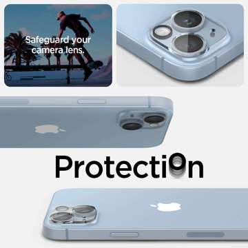 Spigen Optik.TR Kameraschutz Gehärtetes Glas für die Kamerainsel iPhone 14/14 Plus 2 Stk. klar