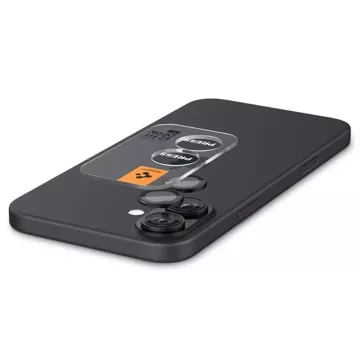 Spigen Optik.Tr „EZ FIT“ Kameraschutz aus gehärtetem Glas, 2er-Pack für Apple iPhone iPhone 16/16 Plus, Schwarz