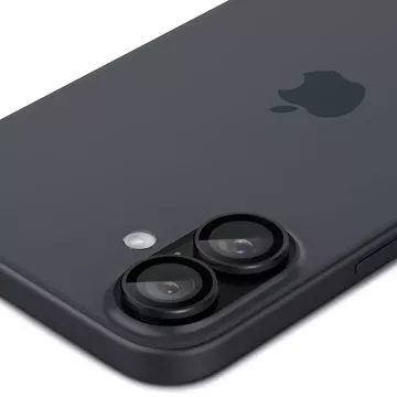 Spigen Optik.Tr „EZ FIT“ Kameraschutz aus gehärtetem Glas, 2er-Pack für Apple iPhone iPhone 16/16 Plus, Schwarz