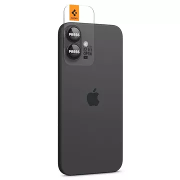 Spigen Optik.Tr „EZ FIT“ Kameraschutz aus gehärtetem Glas, 2er-Pack für Apple iPhone iPhone 16/16 Plus, Schwarz