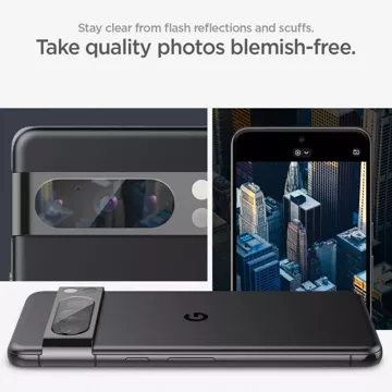 Spigen Optik.tR „EZ Fit“ Kameraschutz 2er-Pack für Google Pixel 8 Pro Crystal Clear