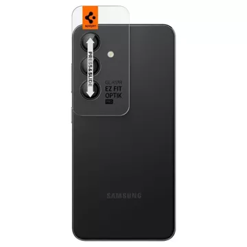 Spigen Optik.tR „EZ Fit“ Kameraschutz 2er-Pack für Samsung Galaxy S24 Plus Schwarz