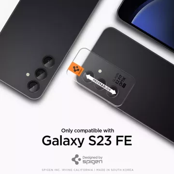 Spigen Optik.tr „Ez Fit“ Kameraschutz 2er-Pack für Samsung Galaxy S23 FE Schwarz