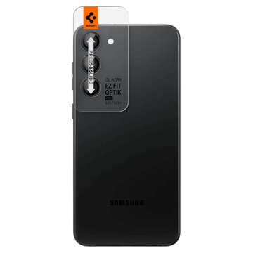 Spigen Optik.tr "ez fit" Kameraschutz 2er-Pack für Galaxy S23 / S23 Plus schwarz