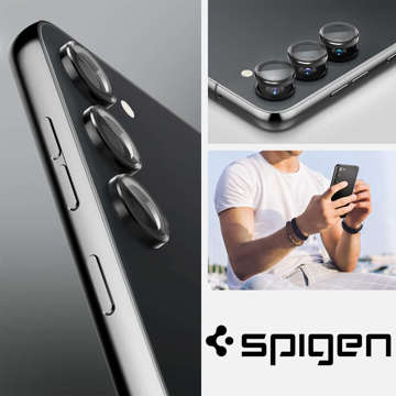 Spigen Optik.tr "ez fit" Kameraschutz 2er-Pack für Galaxy S23 / S23 Plus schwarz