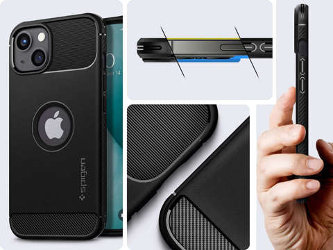 Spigen Rugged Armor Cover für das iPhone 13 Mini Mattschwarz