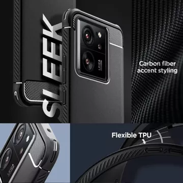 Spigen Rugged Armor Handyhülle Schutzhülle für Xiaomi 13R/13T Pro Mattschwarz