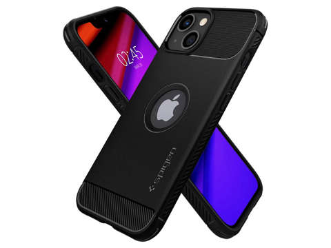 Spigen Rugged Armor Hülle für Apple iPhone 13 Mattschwarz