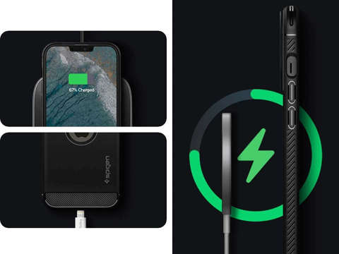 Spigen Rugged Armor Hülle für Apple iPhone 13 Mattschwarz