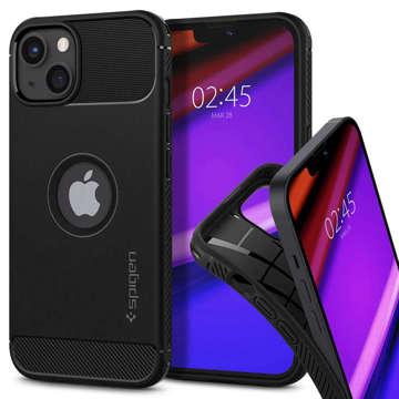 Spigen Rugged Armor Hülle für Apple iPhone 13 Mattschwarz