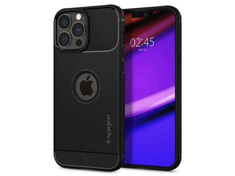 Spigen Rugged Armor Hülle für iPhone 13 Pro Max Mattschwarz