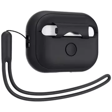 Spigen Silikon Fit Strap Kopfhörer Schutzhülle für Apple AirPods Pro 1/2 schwarz/schwarz ACS05479