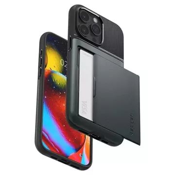 Spigen Slim Armor CS Hülle für Apple iPhone 15 Pro Max – dunkelgrün