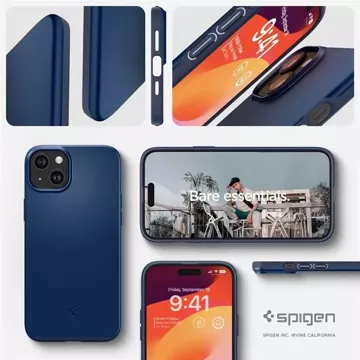 Spigen Thin Fit Hülle für iPhone 15 Plus – Blau