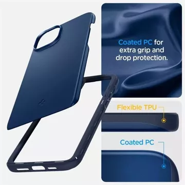 Spigen Thin Fit Hülle für iPhone 15 Plus – Blau