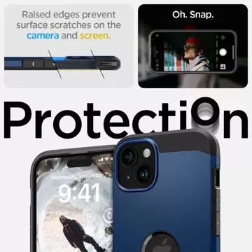 Spigen Tough Armor Mag oder MagSafe Hülle für iPhone 15 Marineblau