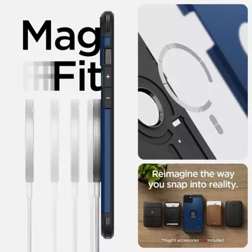 Spigen Tough Armor Mag oder MagSafe Hülle für iPhone 15 Marineblau