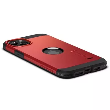 Spigen Tough Armor MagSafe Hülle mit Ständer für iPhone 15 – rot