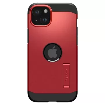 Spigen Tough Armor MagSafe Hülle mit Ständer für iPhone 15 – rot