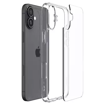 Spigen Ultra Hybrid Glass Hülle für Apple iPhone 16, Schutzhülle, Crystal Clear Handyhülle