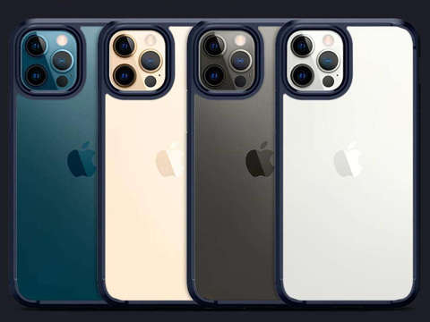 Spigen Ultra Hybrid Hülle für Apple iPhone 12/12 Pro 6.1 Navy Blue Alogy Glas