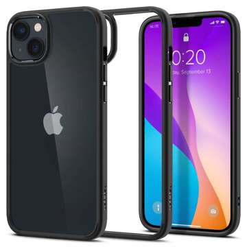 Spigen Ultra Hybrid Hülle für Apple iPhone 14 Mattschwarzes Glas