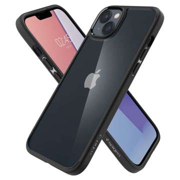 Spigen Ultra Hybrid Hülle für Apple iPhone 14 Mattschwarzes Glas