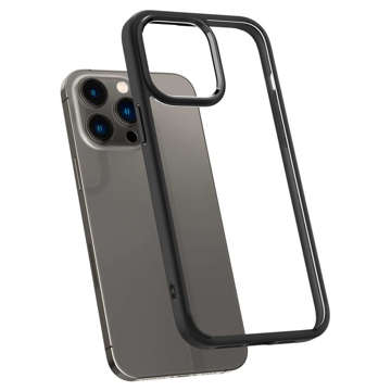 Spigen Ultra Hybrid Hülle für Apple iPhone 14 Pro Mattschwarzes Glas