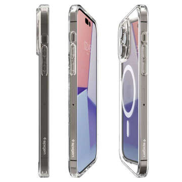 Spigen Ultra Hybrid Mag Case für Apple iPhone 14 Pro Max, weißes Glas