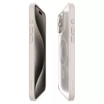 Spigen Ultra Hybrid Mag Mag Safe Hülle für Apple iPhone 15 Pro Frost Natural Titanium