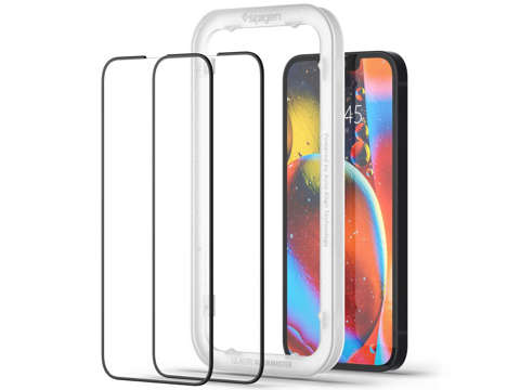 Spigen x2 ALM Glas.tR FC Glas für Apple iPhone 13 Pro Max Schwarz