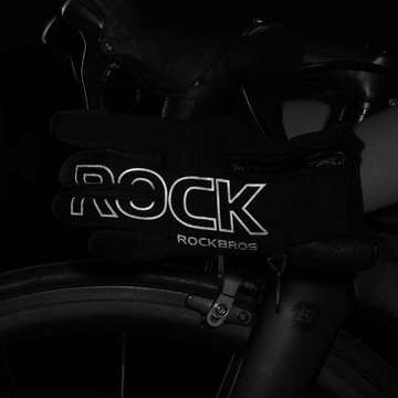 Sport Fahrradhandschuhe XL RockBros Winddichte Fahrradhandschuhe für Telefon S091-4BK-XL Schwarz