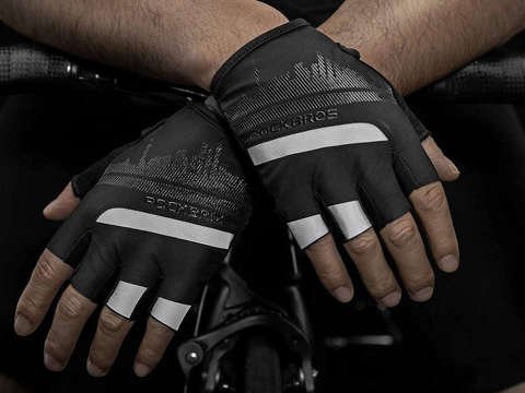 Sport Radfahren Fahrradhandschuhe zum Radfahren fingerlose Handschuhe L RockBros