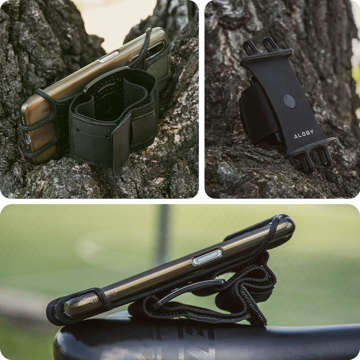 Sporttasche zum Laufen 360 Alogy ArmBand 6,5 Zoll Telefonarmband Schwarz
