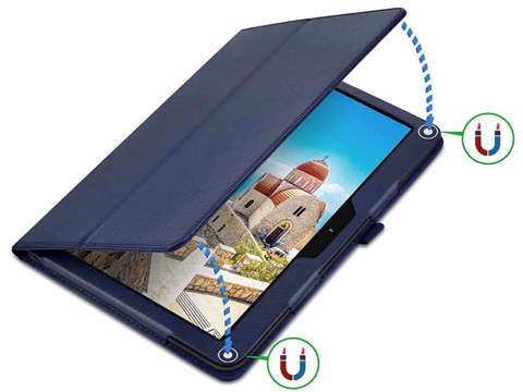 Standabdeckung Alogy Stand für Lenovo Tab M10 10.1 TB-X505 F / L Marineblaues Glas