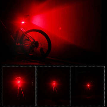 Starke LED-Fahrradrückleuchte USB Alogy Licht wasserdichte Beleuchtung für Fahrrad Rot