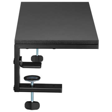 Stehtischregal für Monitor Laptop Computer verstellbar an der Tischplatte Ergo Clamp Riser Black