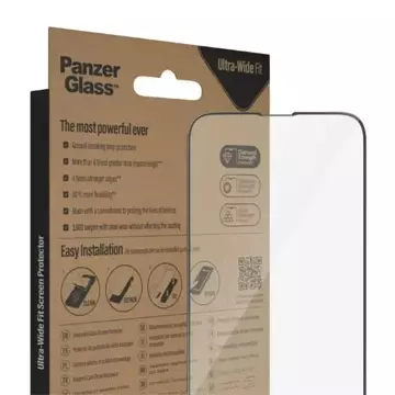 Szkło PanzerGlass Ultra-Wide Fit für iPhone 14 / 13 Pro / 13 6,1" Bildschirmschutz antibakteriell 2771