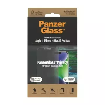 Szkło PanzerGlass Ultra-Wide Fit für iPhone 14 Plus / 13 Pro Max 6,7" Sichtschutz Antibakteriell Easy Aligner Inklusive P2785