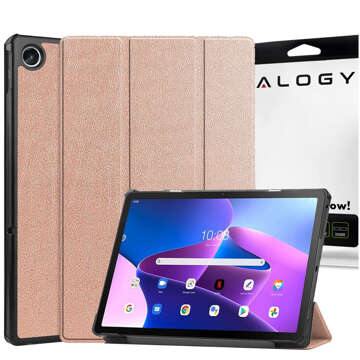 Tablet-Hülle Lenovo Tab M10 FHD Plus 10.6 3 GEN 3RD 3gen 2023 TB-125FU / TB-128FU Hülle Buchcover Roségold Glas